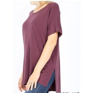 NEW Zenana Premium Eggplant SS TEE